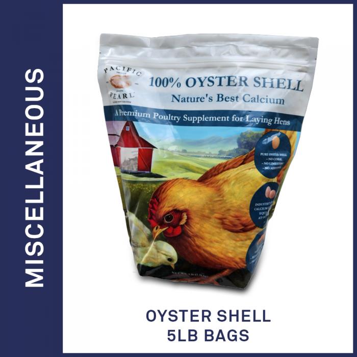 Pacific Pearl oyster shell in convenient 5 lb bags.
